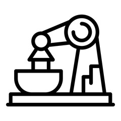 Poster - Nano robot icon. Outline nano robot vector icon for web design isolated on white background