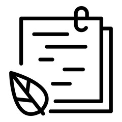 Poster - Science files icon. Outline science files vector icon for web design isolated on white background
