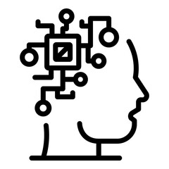 Poster - Human innovationicon. Outline human innovation vector icon for web design isolated on white background