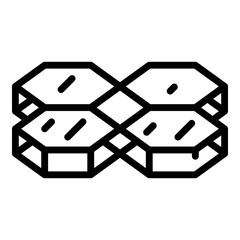 Poster - Cells structure icon. Outline cells structure vector icon for web design isolated on white background