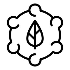 Poster - Leaf cycle icon. Outline leaf cycle vector icon for web design isolated on white background