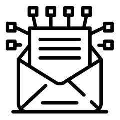 Poster - Email offer icon. Outline email offer vector icon for web design isolated on white background