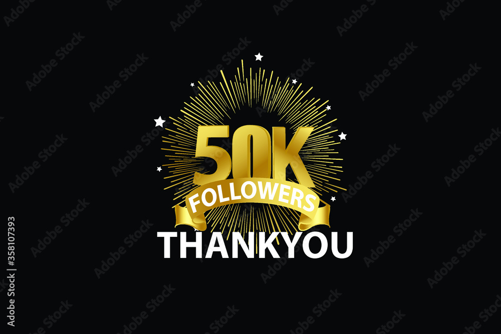 50K,50.000 Followers anniversary, minimalist logo years, jubilee ...