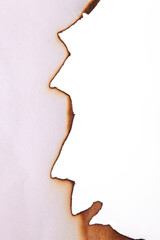 Poster - burnt paper edges isolated on white background. template for design