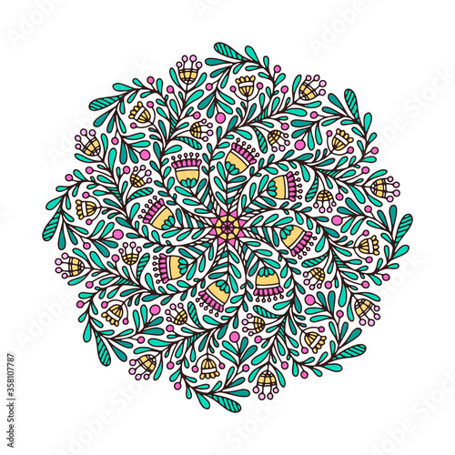 Tela Vector floral mandala