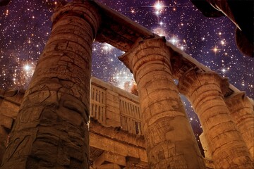 Wall Mural - karnak and star forming region lh95 (elements of this image furnished by nasa)