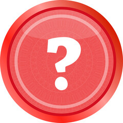 Poster - Question Mark Icon Web Button . Flat sign isolated on white background