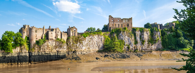 Wall Mural - Panorama of Chepstow Castle in Wales