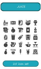 Sticker - juice icon set