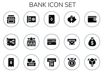 Wall Mural - bank icon set