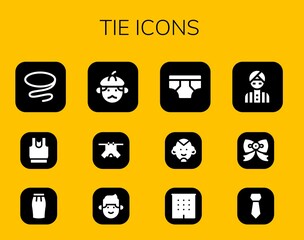 Sticker - Modern Simple Set of tie Vector filled Icons