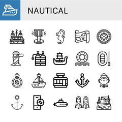 Canvas Print - nautical icon set