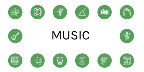 Sticker - Set of music icons