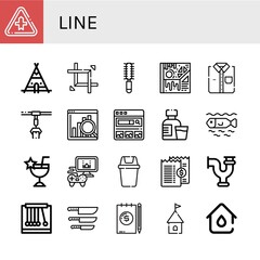 Canvas Print - line simple icons set