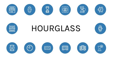 Canvas Print - Set of hourglass icons