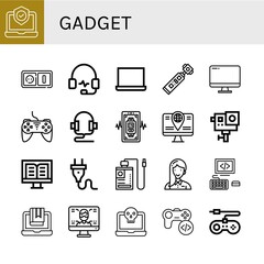 Sticker - gadget simple icons set