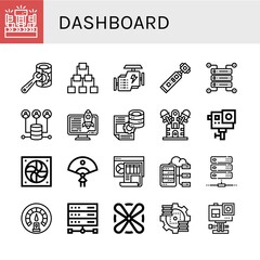 Wall Mural - dashboard icon set