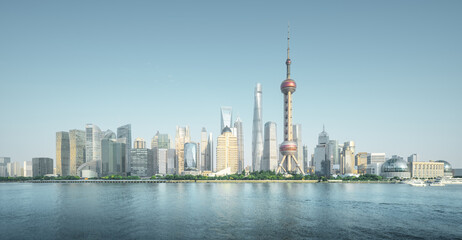 Wall Mural - Shanghai skyline in sunny day, China