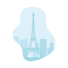 Sticker - paris eiffel tower vector design