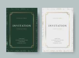 Wall Mural - vintage floral luxury vector invitation card template