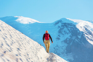 Hike in mountains