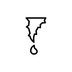Poster - Drop aloe vera leaf icon. Simple line, outline vector elements of healing plant icons for ui and ux, website or mobile application