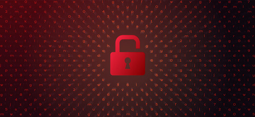 Poster - Abstract Vector Red Background. Malware, or Hack Attack Concept