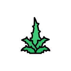 Poster - Leaf aloe vera icon. Simple color with outline vector elements of healing plant icons for ui and ux, website or mobile application