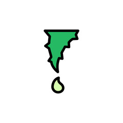 Poster - Drop aloe vera leaf icon. Simple color with outline vector elements of healing plant icons for ui and ux, website or mobile application