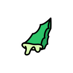 Poster - Leaf aloe vera icon. Simple color with outline vector elements of healing plant icons for ui and ux, website or mobile application