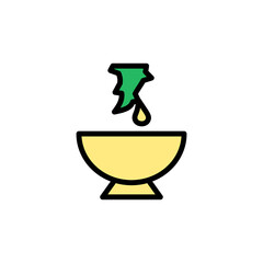 Wall Mural - Juice bowl aloe vera icon. Simple color with outline vector elements of healing plant icons for ui and ux, website or mobile application