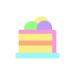 Poster - Ice cream, cake icon. Simple color vector elements of freeze sweet icons for ui and ux, website or mobile application