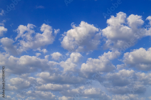 Blue sky and white clouds.