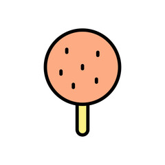 Poster - Ice cream, ice lolly icon. Simple color with outline vector elements of freeze sweet icons for ui and ux, website or mobile application