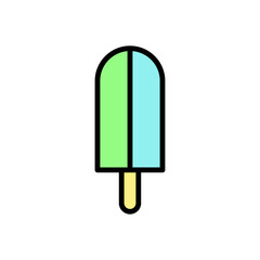 Poster - Ice cream, ice lolly icon. Simple color with outline vector elements of freeze sweet icons for ui and ux, website or mobile application