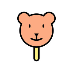 Poster - Ice cream, bear icon. Simple color with outline vector elements of freeze sweet icons for ui and ux, website or mobile application