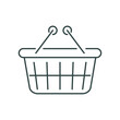 shopping basket for products, line icon