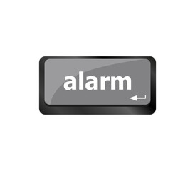 Poster - alarm button on a computer keyboard key