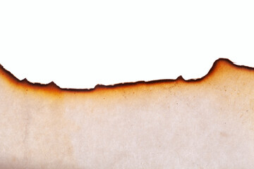 Poster - burnt paper edges isolated on white background. template for design