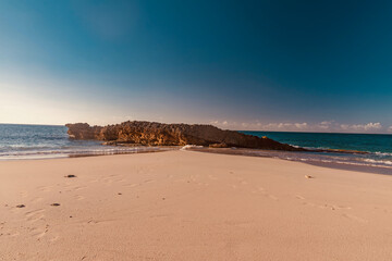 Wall Mural - island of Anguilla in the Caribbean Sea at sunset