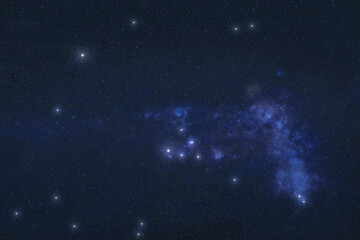 Wall Mural - taurus constellation in outer space. elements of this image were furnished by nasa