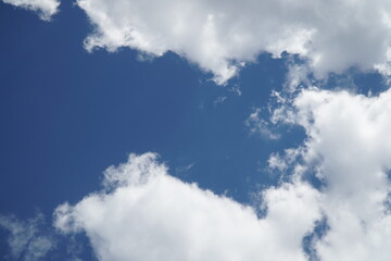 clear blue sky white clouds