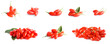 © New Africa - Set of fresh goji berries on white background. Banner design
