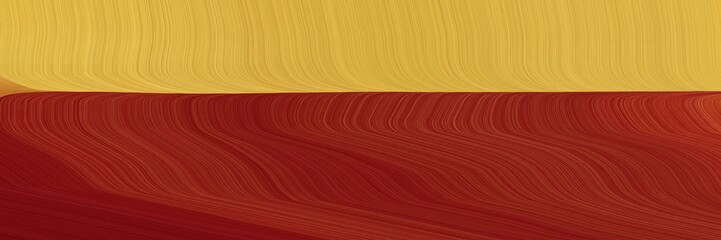 Aufkleber - abstract and smooth smooth swirl waves background illustration with firebrick, pastel orange and maroon color
