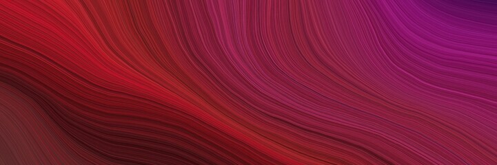 Poster - colorful and elegant vibrant creative waves graphic with smooth swirl waves background design with dark moderate pink, dark pink and dark red color