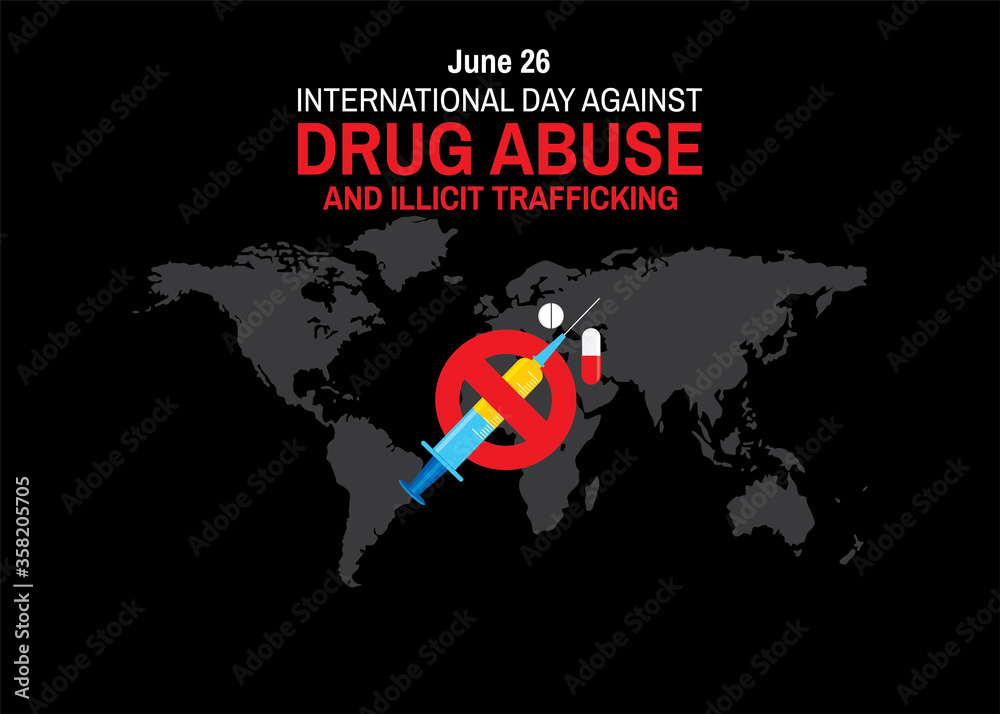 International Day against DRUG ABUSE and illicit trafficking Stock ...
