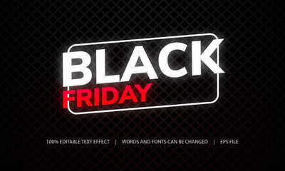 Wall Mural - text effect - black friday