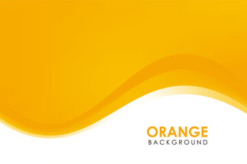 Fototapete - Abstract Dynamic Orange and White Wavy Background Design, Fresh Stylish Orange Background Template Vector