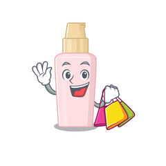 Sticker - wealthy foundation cartoon character with shopping bags