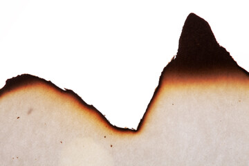 Poster - burnt paper edges isolated on white background. template for design